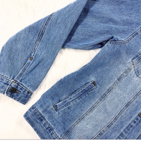 Love Tree Distressed Denim trucker jean jacket - Picture 7 of 8